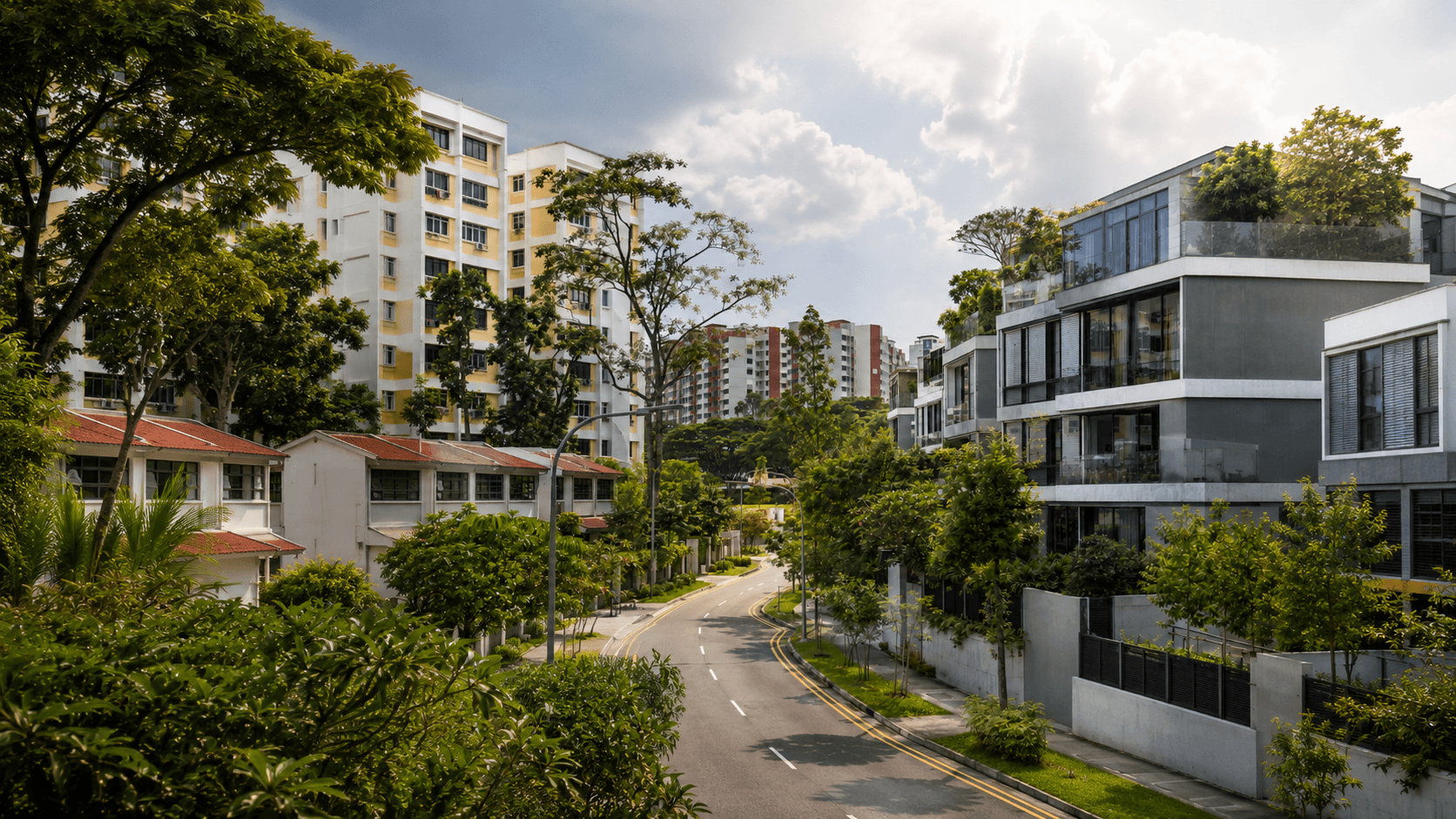 Singapore residential neighbourhood supporting property planning